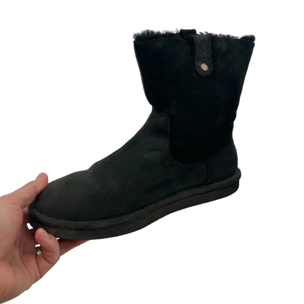 UGG Sequoia black suede boots SN 1007711 size 10